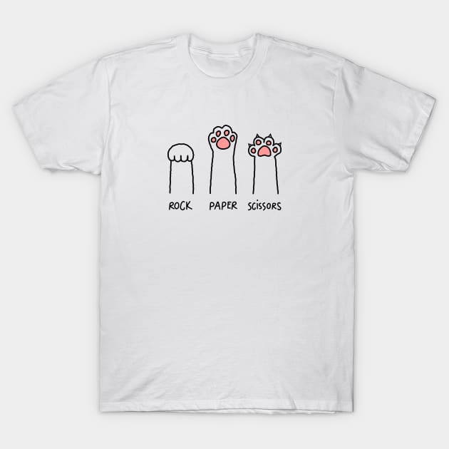 Rock Paper Scissors T-Shirt by threadfulcat